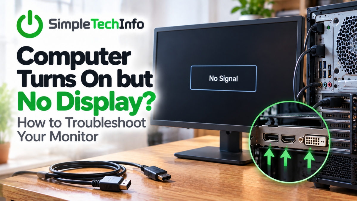 Computer Turns On but No Display? How to Troubleshoot Your Monitor